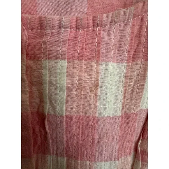 LoveShackFancy Chennedy Pink Gingham Scalloped Mini Dress - Size 00 - Picture 12 of 12